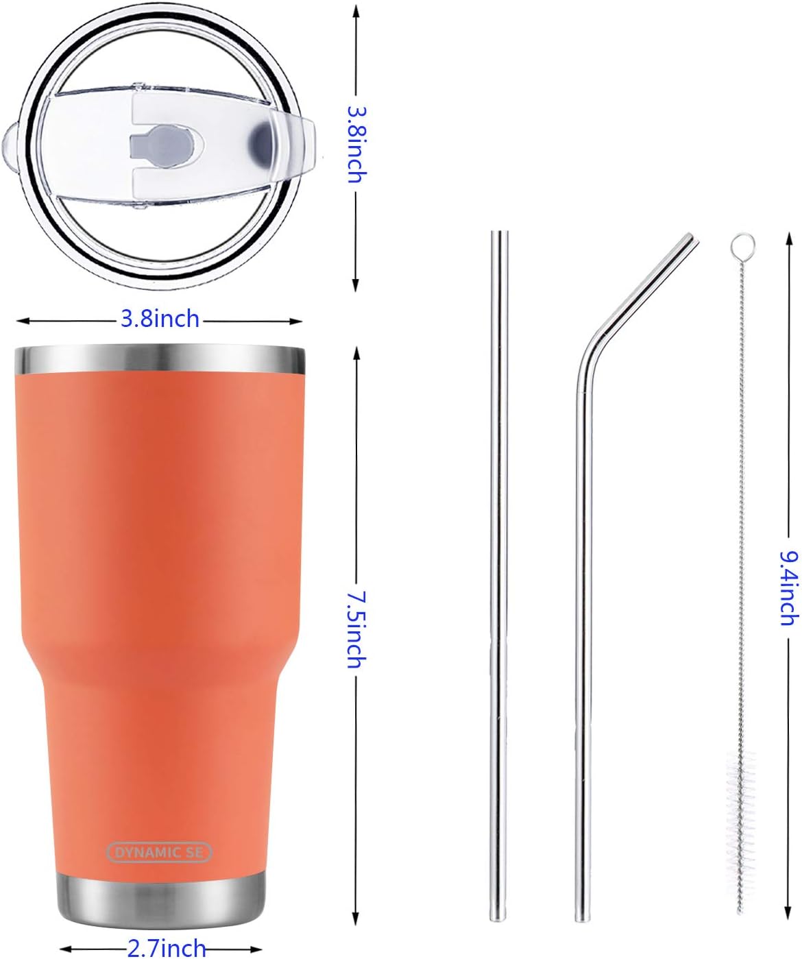 D·S 30oz Yellow Tumbler Double Wall Vacuum Insulated Travel Coffee Mug | Double Wall Vacuum Suit Cold and Hot Drink Fits in standard car cup holders With Splash-Proof Lid
