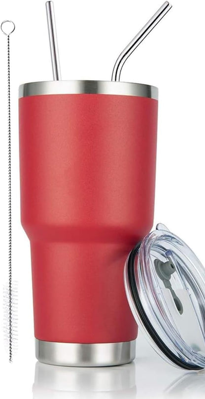 D·S 30oz Yellow Tumbler Double Wall Vacuum Insulated Travel Coffee Mug | Double Wall Vacuum Suit Cold and Hot Drink Fits in standard car cup holders With Splash-Proof Lid