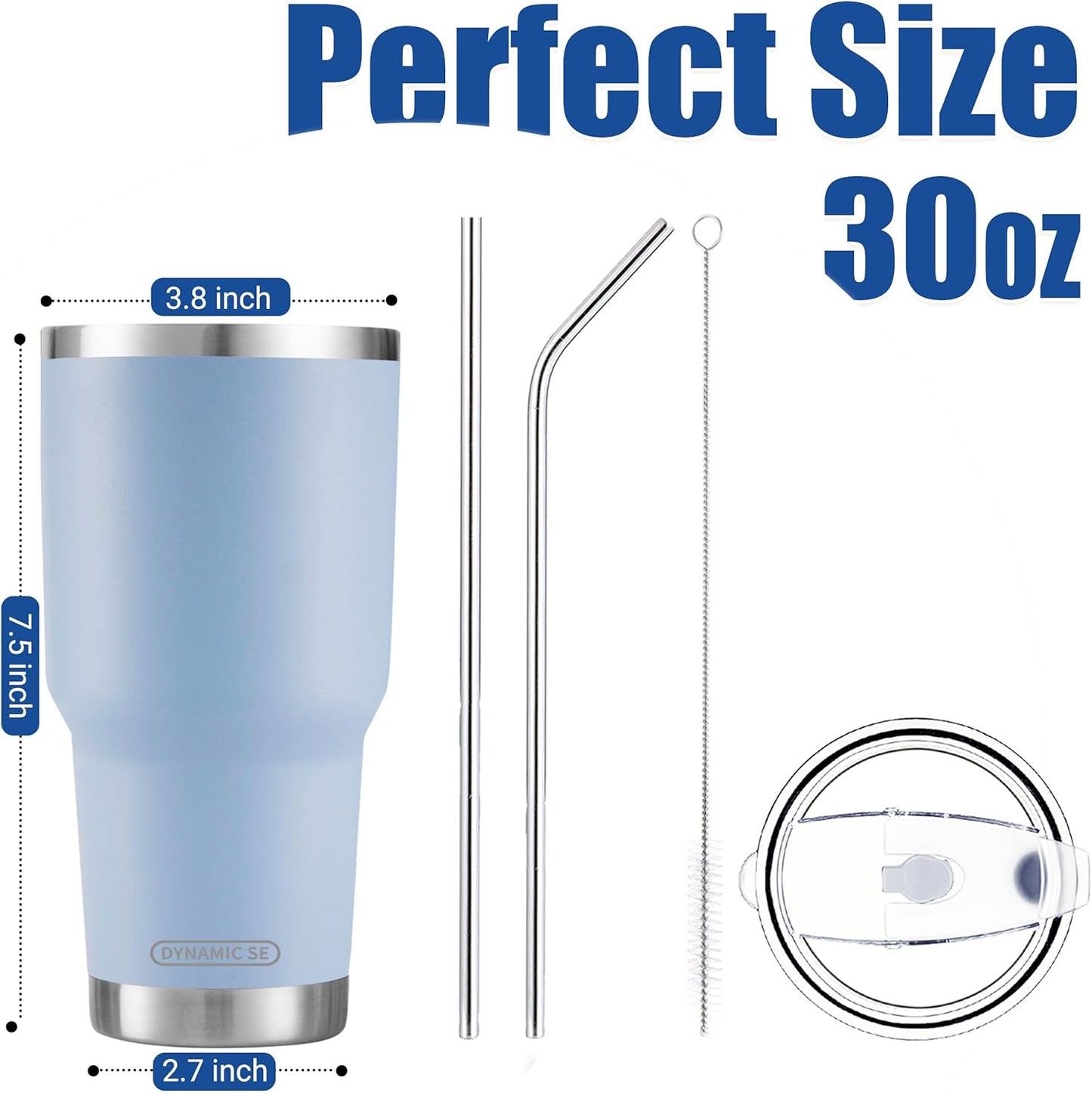 D·S 30oz Yellow Tumbler Double Wall Vacuum Insulated Travel Coffee Mug | Double Wall Vacuum Suit Cold and Hot Drink Fits in standard car cup holders With Splash-Proof Lid