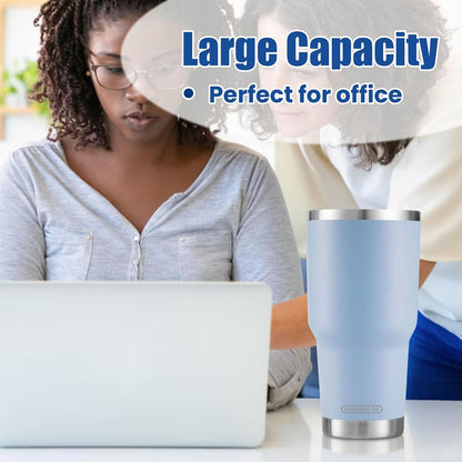 D·S 30oz Yellow Tumbler Double Wall Vacuum Insulated Travel Coffee Mug | Double Wall Vacuum Suit Cold and Hot Drink Fits in standard car cup holders With Splash-Proof Lid
