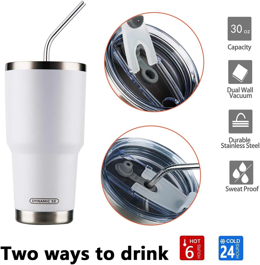 D·S 30oz Yellow Tumbler Double Wall Vacuum Insulated Travel Coffee Mug | Double Wall Vacuum Suit Cold and Hot Drink Fits in standard car cup holders With Splash-Proof Lid