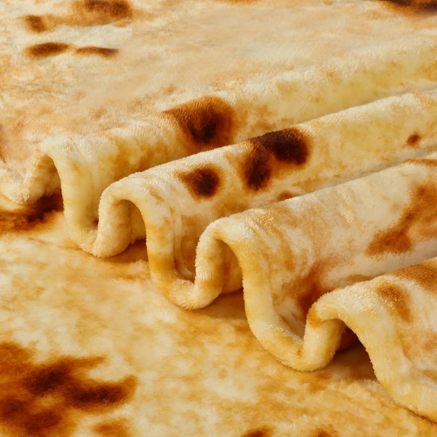 Burritos Tortilla Blanket, 300 GSM Double Sided Giant Funny Gift Throw, Realistic Novelty Super Soft Sofa Yellow Taco Food Blanket for Kids/Pets and Adults