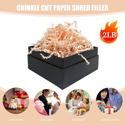 Lemon Yellow Crinkle Cut Paper Shred Filler, 2 LB Basket Filler Shredded Paper, Confetti Stuffing for Basket Filling, Halloween, Christmas, Birthdays, Gift Wrapping, Stuffer Party Supplies - Colors B