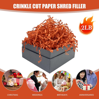 Lemon Yellow Crinkle Cut Paper Shred Filler, 2 LB Basket Filler Shredded Paper, Confetti Stuffing for Basket Filling, Halloween, Christmas, Birthdays, Gift Wrapping, Stuffer Party Supplies - Colors B