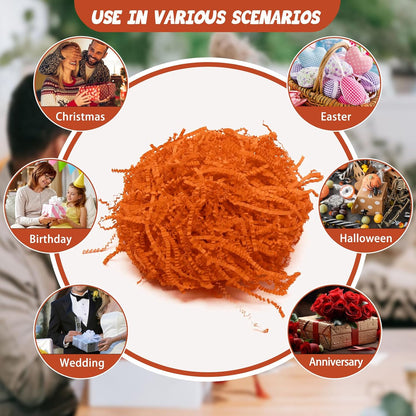 Lemon Yellow Crinkle Cut Paper Shred Filler, 2 LB Basket Filler Shredded Paper, Confetti Stuffing for Basket Filling, Halloween, Christmas, Birthdays, Gift Wrapping, Stuffer Party Supplies - Colors B