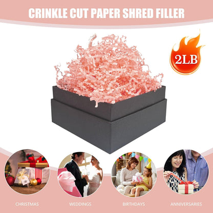 Lemon Yellow Crinkle Cut Paper Shred Filler, 2 LB Basket Filler Shredded Paper, Confetti Stuffing for Basket Filling, Halloween, Christmas, Birthdays, Gift Wrapping, Stuffer Party Supplies - Colors B