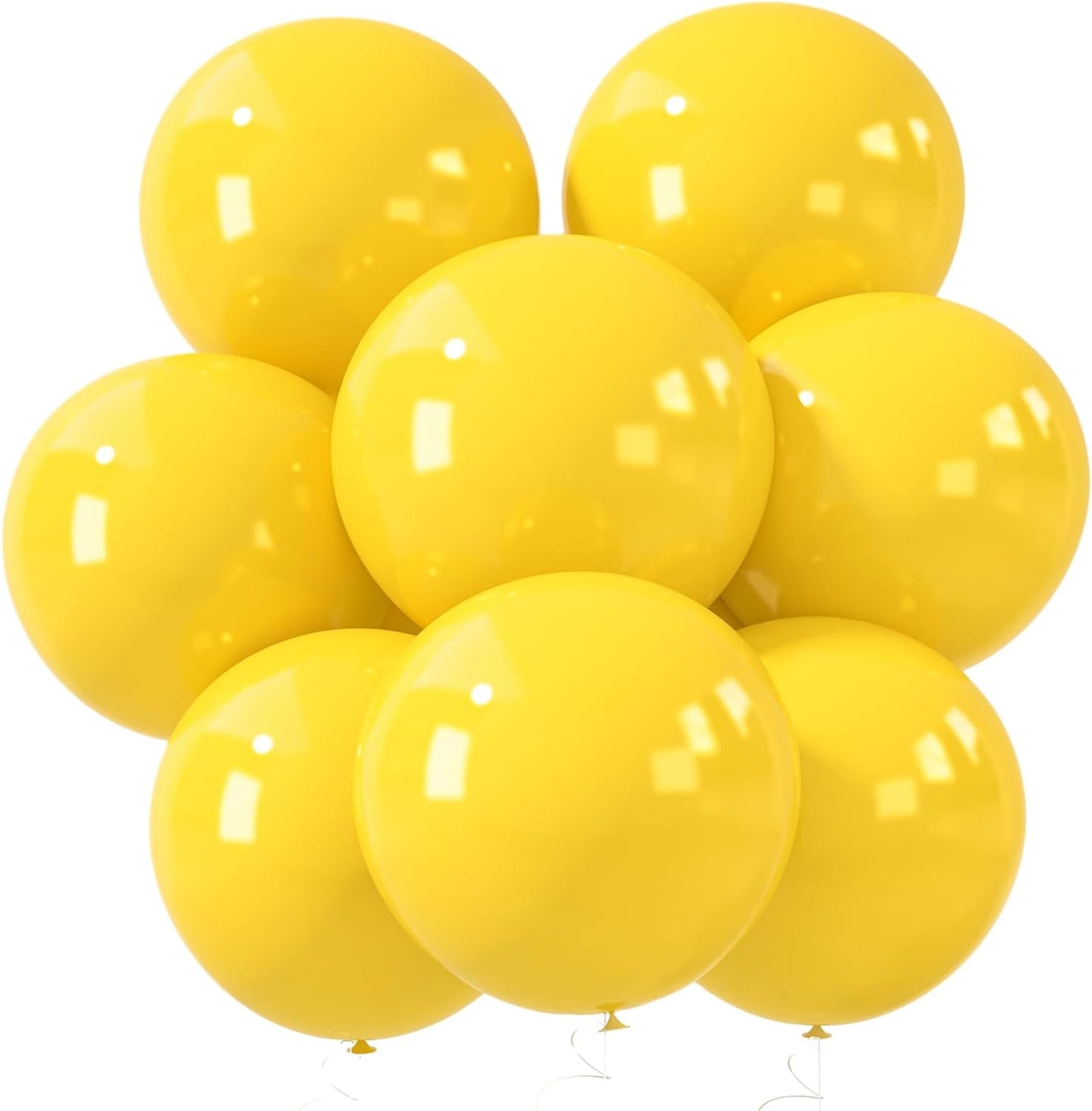 18 Inch Yellow Large Balloons, 15 PCS Yellow Big Latex Balloon | Giant Heavy Duty Balloons for Birthday, Wedding Sunflower Bridal Shower Hawaiian Beach, Lemon Theme Party Decorations