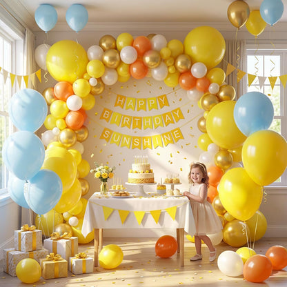 18 Inch Yellow Large Balloons, 15 PCS Yellow Big Latex Balloon | Giant Heavy Duty Balloons for Birthday, Wedding Sunflower Bridal Shower Hawaiian Beach, Lemon Theme Party Decorations