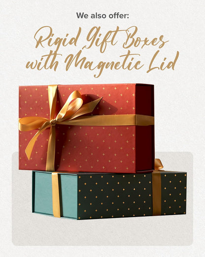 Floral Gift Box Set of 16 - Gift Boxes for Presents & gifting on weddings, birthdays & more - Easy to Assemble Floral Gift Boxes With Lids & Ribbon Closure - Decorative Boxes With Lids