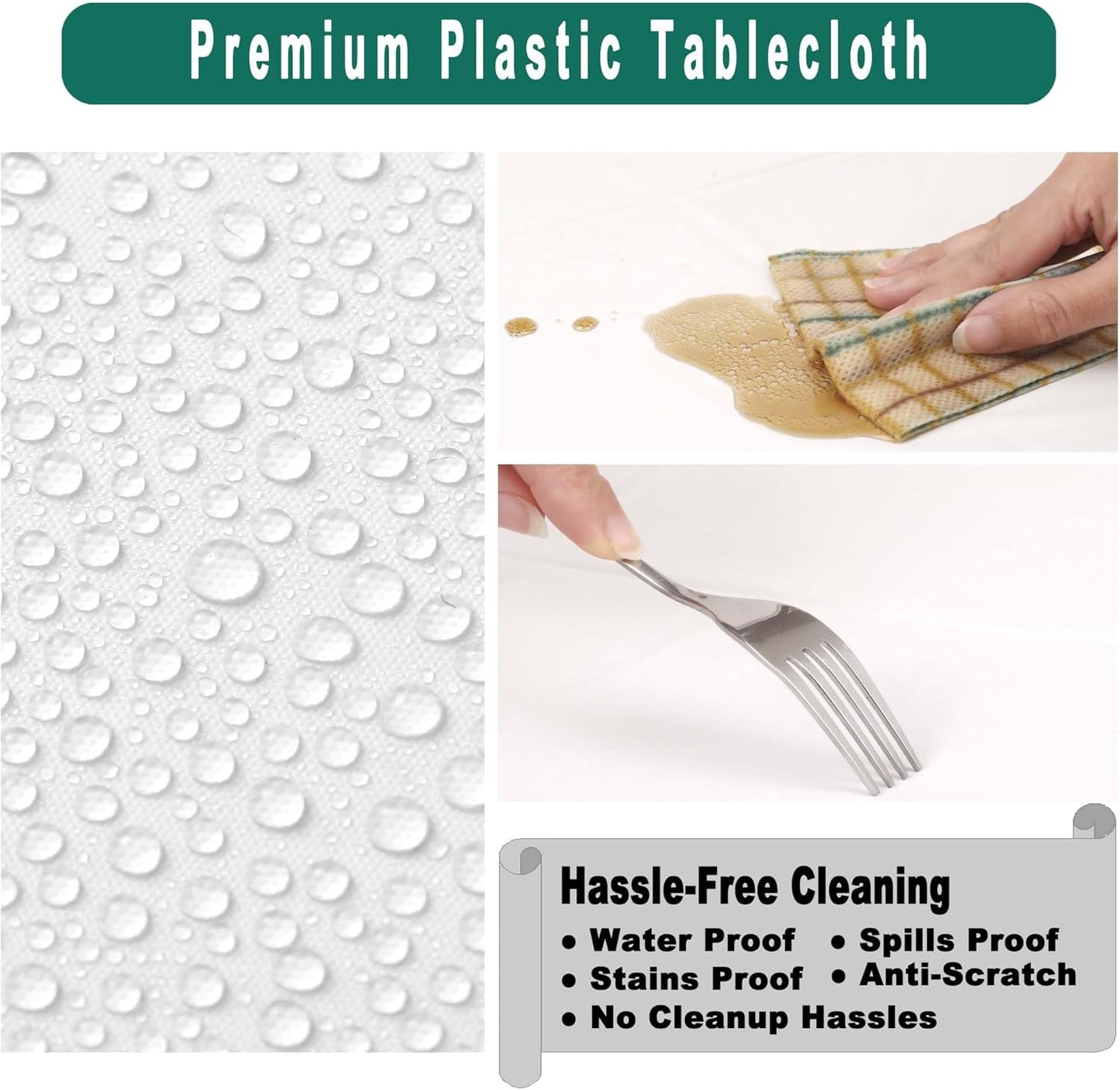 Yellow Plastic Tablecloths 2 Pack Solid Disposable Tablecovers PEVA Table Cloths for Picnic Birthday Wedding Banquet Parties 54 x 108 Inch Rectangle 8 ft Table Use