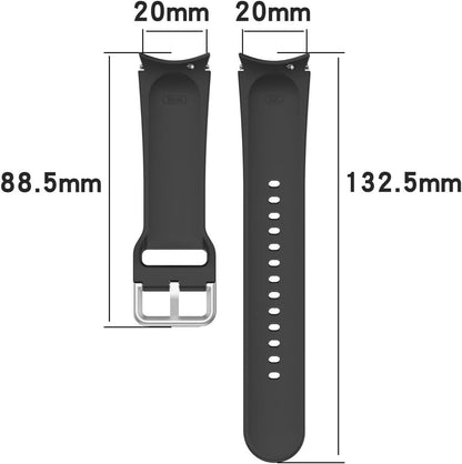 No Gap Band Compatible with Samsung Galaxy Watch 7/6/5/4 bands 40mm 44mm/Watch 6 Classic Bands 43mm 47mm, 20mm Soft Silicone Sport Replacement Band Compatible with Samsung Watch Bands