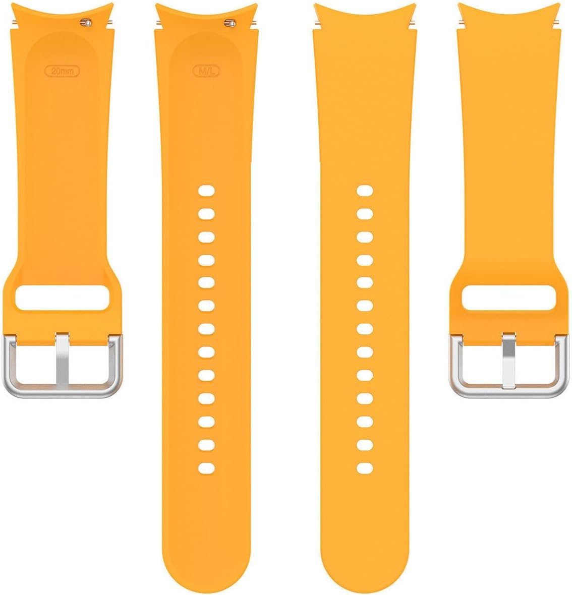 No Gap Band Compatible with Samsung Galaxy Watch 7/6/5/4 bands 40mm 44mm/Watch 6 Classic Bands 43mm 47mm, 20mm Soft Silicone Sport Replacement Band Compatible with Samsung Watch Bands