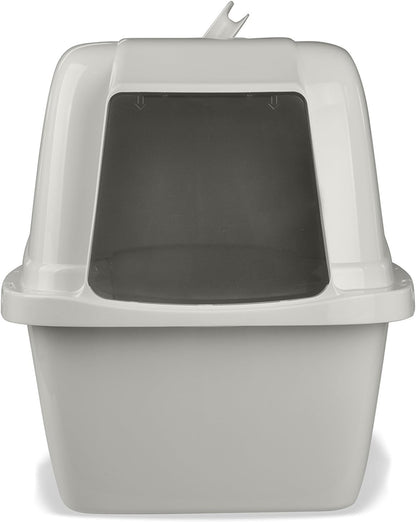 Odor Control Large Enclosed Cat Litter Box, Hooded, Pearl, CP6
