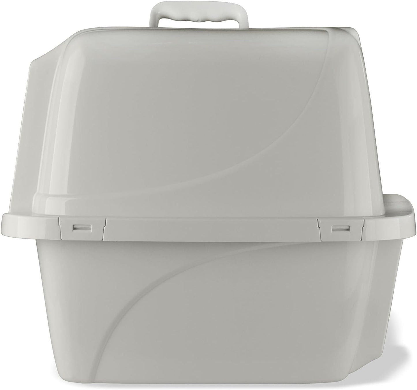 Odor Control Large Enclosed Cat Litter Box, Hooded, Pearl, CP6