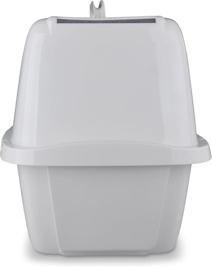 Odor Control Large Enclosed Cat Litter Box, Hooded, Pearl, CP6