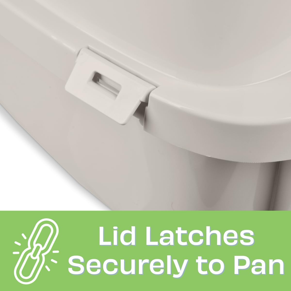Odor Control Large Enclosed Cat Litter Box, Hooded, Pearl, CP6