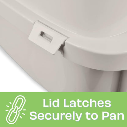 Odor Control Large Enclosed Cat Litter Box, Hooded, Pearl, CP6