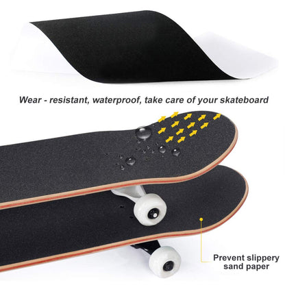 Anti Slip Grip Tape, 9 × 33 inch Skateboards Sticker Waterproof Outdoor Grip Tape for Stairs Skateboards Scooters, Easy to Cut(Yellow)