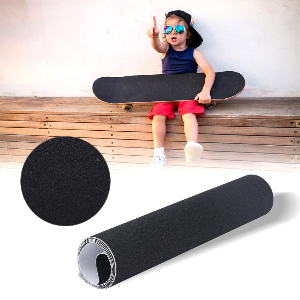 Anti Slip Grip Tape, 9 × 33 inch Skateboards Sticker Waterproof Outdoor Grip Tape for Stairs Skateboards Scooters, Easy to Cut(Yellow)