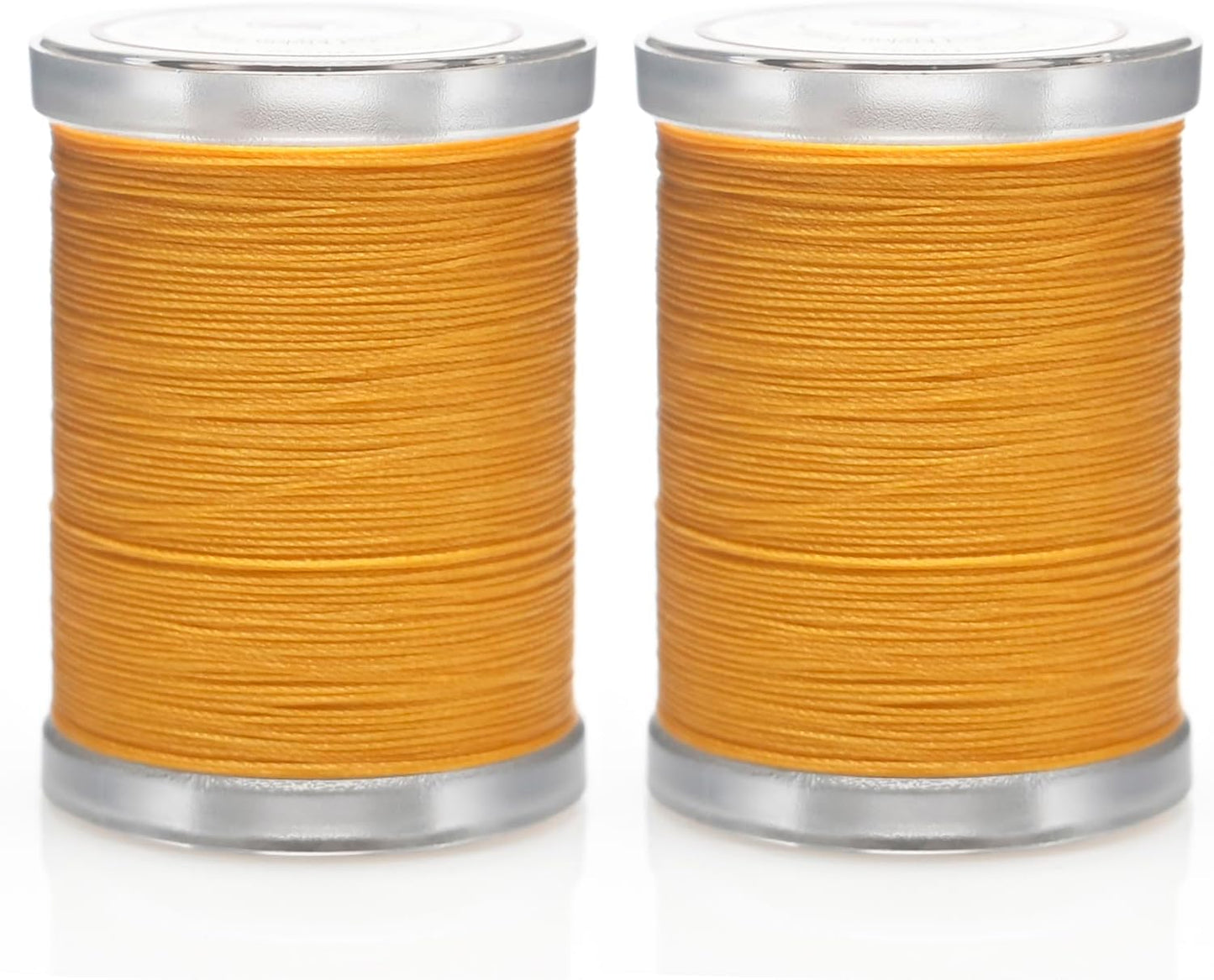 300Yards Extra Strong Bonded Nylon Thread for Leather Sewing, Jeans Yellow Heavy Duty Upholstery Thread for Heavy Fabric (2 Spools)-Jeans Yellow