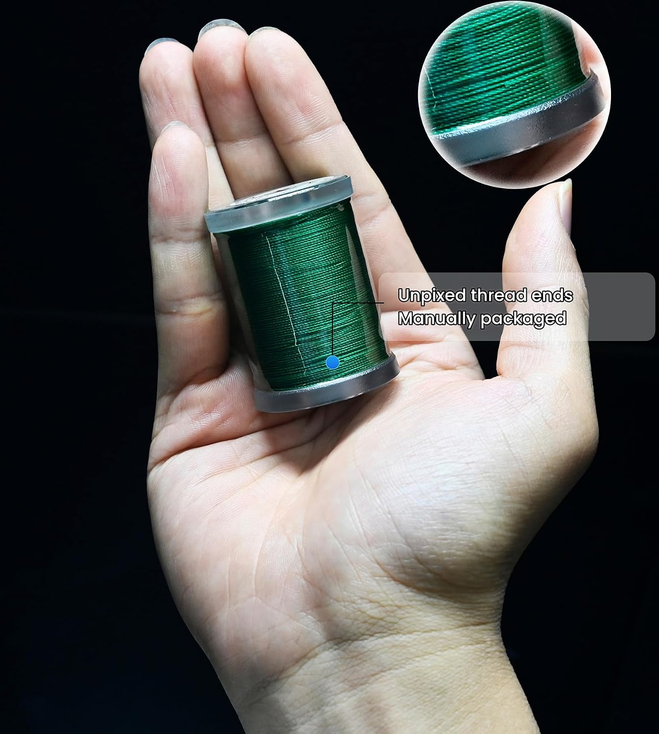 300Yards Extra Strong Bonded Nylon Thread for Leather Sewing, Jeans Yellow Heavy Duty Upholstery Thread for Heavy Fabric (2 Spools)-Jeans Yellow
