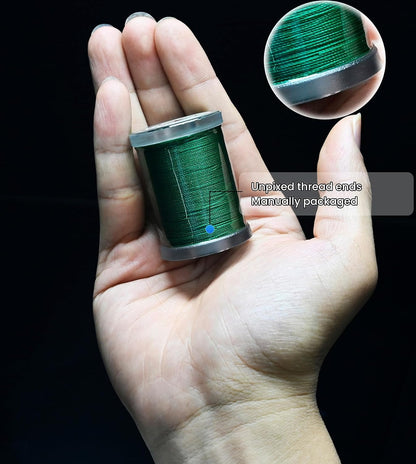 300Yards Extra Strong Bonded Nylon Thread for Leather Sewing, Jeans Yellow Heavy Duty Upholstery Thread for Heavy Fabric (2 Spools)-Jeans Yellow