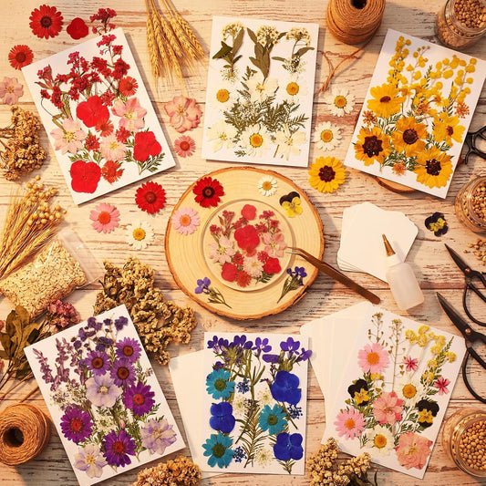 Dried Flowers for Resin, 106pcs Natural Flowers and Leaves Compressed | Vacuum Packed DIY Pressed Flowers for Epoxy, Jewelry, Candles, Soap, Nail Production