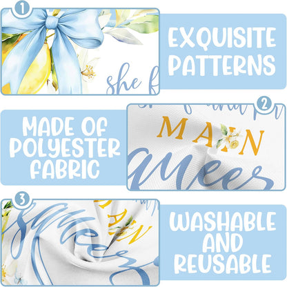 She Found Her Main Squeeze Backdrop Lemon Bridal Shower Decorations Fruits Lemon Engagement Wedding Party Decorations 7 * 5ft
