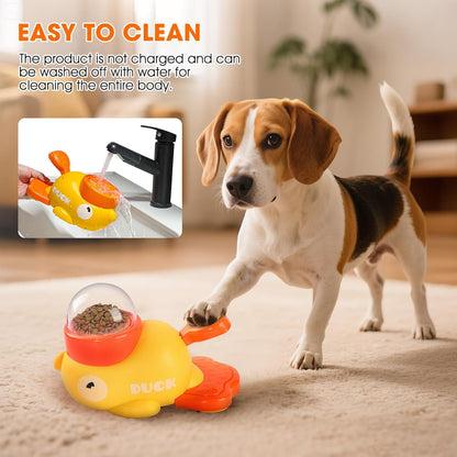 Dog Interactive Treat Dispenser, 2026 New Yellow Duck Cat Treat Dispenser, Interactive Dog Toys Food Puzzle Slow Feeder, Dog Food Slow Treat Feeding Dispenser for Small & Large Cats Dogs