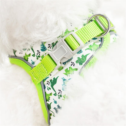 Step in Dog Harness No Pull Honeybee Adjustable Soft Mesh Harness | Padded Reflective Pet Vest Harness and Leash Set for Small Medium Dogs