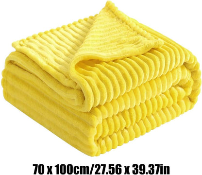 Dog Blanket – Yellow Comfort Throw, Soft Pet Bedding Cover | Machine Washable Fabric Mat for Sofa Bed Cage, Warm Indoor Resting Accessory Use