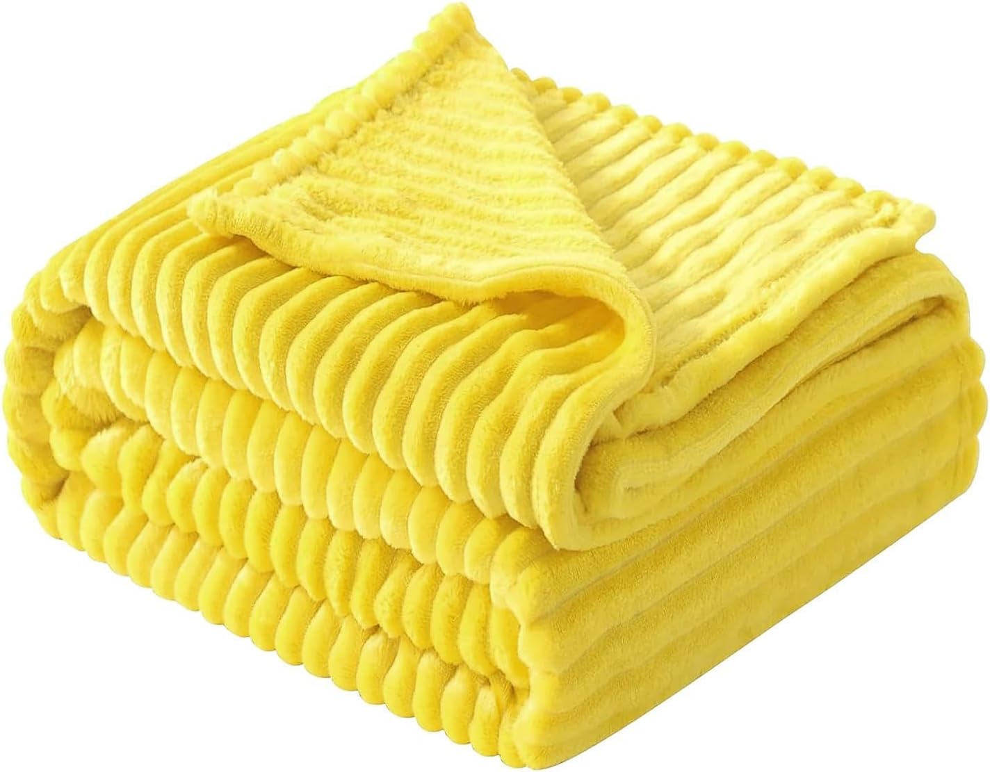 Dog Blanket – Yellow Comfort Throw, Soft Pet Bedding Cover | Machine Washable Fabric Mat for Sofa Bed Cage, Warm Indoor Resting Accessory Use