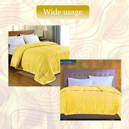 2 Inch x 4 3/4 Yards Yellow Satin Blanket Binding Tape Single Fold Sew On Satin Material Double Side Smooth Finish Durable Trim Ideal for Quilt Edging Blanket Crafts DIY Projects Sewing Decor