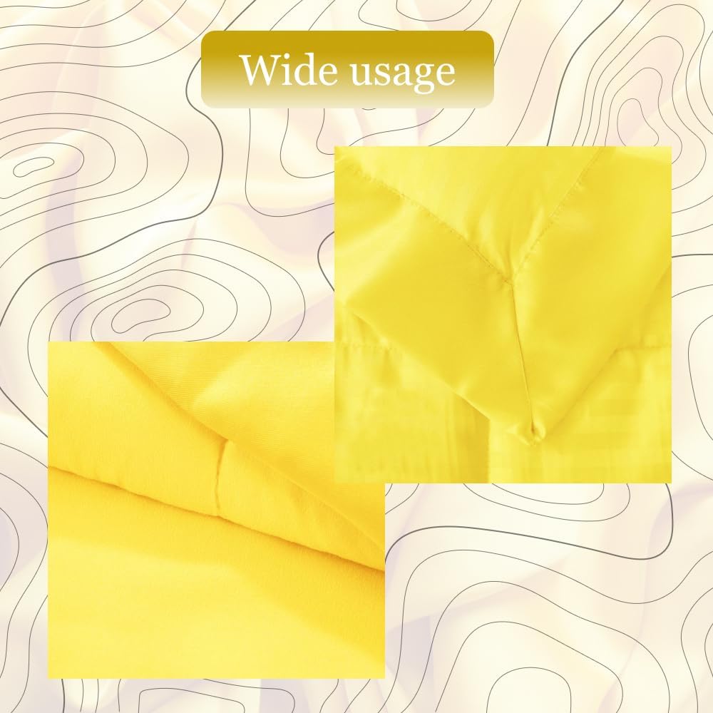 2 Inch x 4 3/4 Yards Yellow Satin Blanket Binding Tape Single Fold Sew On Satin Material Double Side Smooth Finish Durable Trim Ideal for Quilt Edging Blanket Crafts DIY Projects Sewing Decor