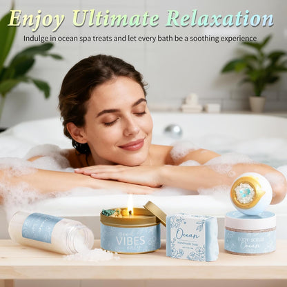 Spa Gifts Baskets for Women Bath Set Birthday Gifts for Women Self Care Kit | Honey & Almond Milk Spa Gifts Home Bath Relax Care Package, Christmas Thank You Gifts for Women Mom Her Friend Sister Teacher