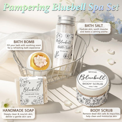 Spa Gifts Baskets for Women Bath Set Birthday Gifts for Women Self Care Kit | Honey & Almond Milk Spa Gifts Home Bath Relax Care Package, Christmas Thank You Gifts for Women Mom Her Friend Sister Teacher