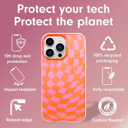 Phone Case for iPhone 16 Pro Max | Compatible with MagSafe | 10ft Drop Tested | Lemon Gingham