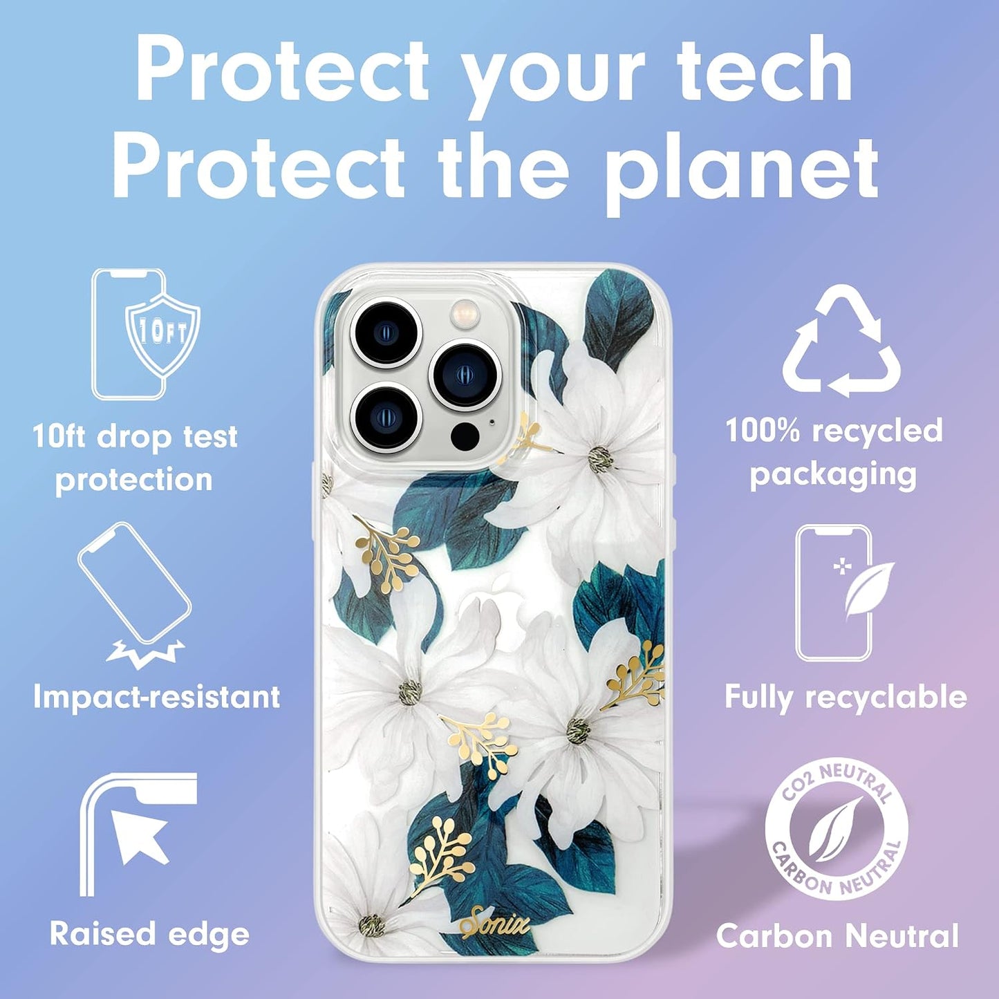 Phone Case for iPhone 16 Pro Max | Compatible with MagSafe | 10ft Drop Tested | Lemon Gingham