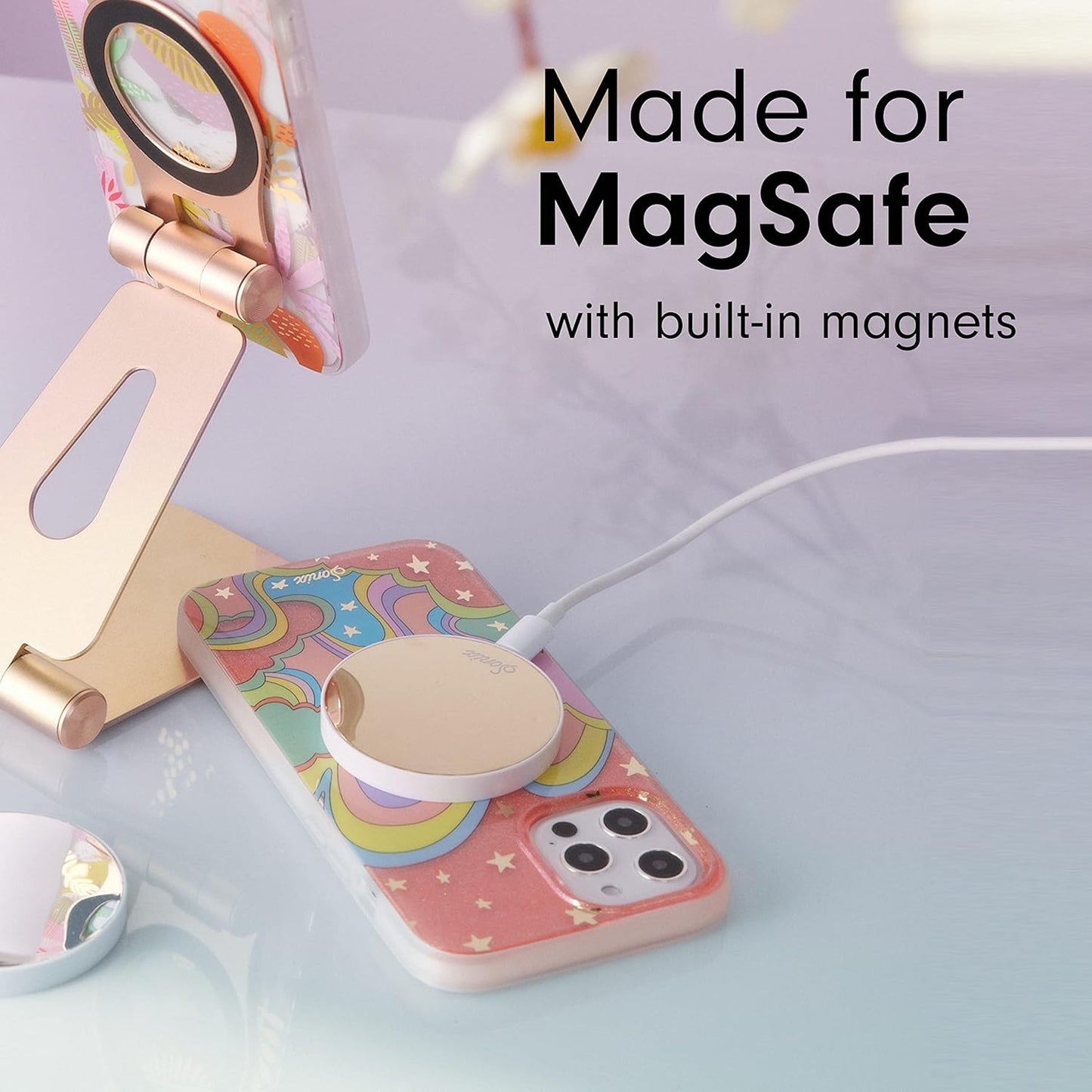 Phone Case for iPhone 16 Pro Max | Compatible with MagSafe | 10ft Drop Tested | Lemon Gingham