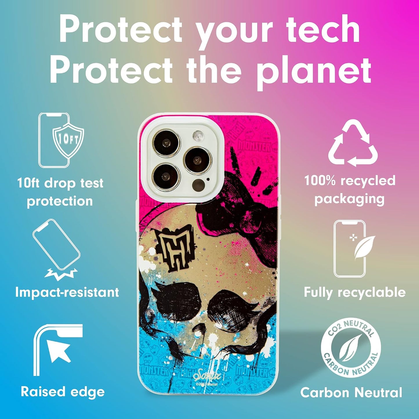Phone Case for iPhone 16 Pro Max | Compatible with MagSafe | 10ft Drop Tested | Lemon Gingham