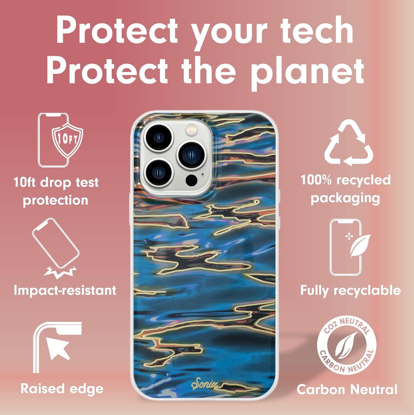 Phone Case for iPhone 16 Pro Max | Compatible with MagSafe | 10ft Drop Tested | Lemon Gingham