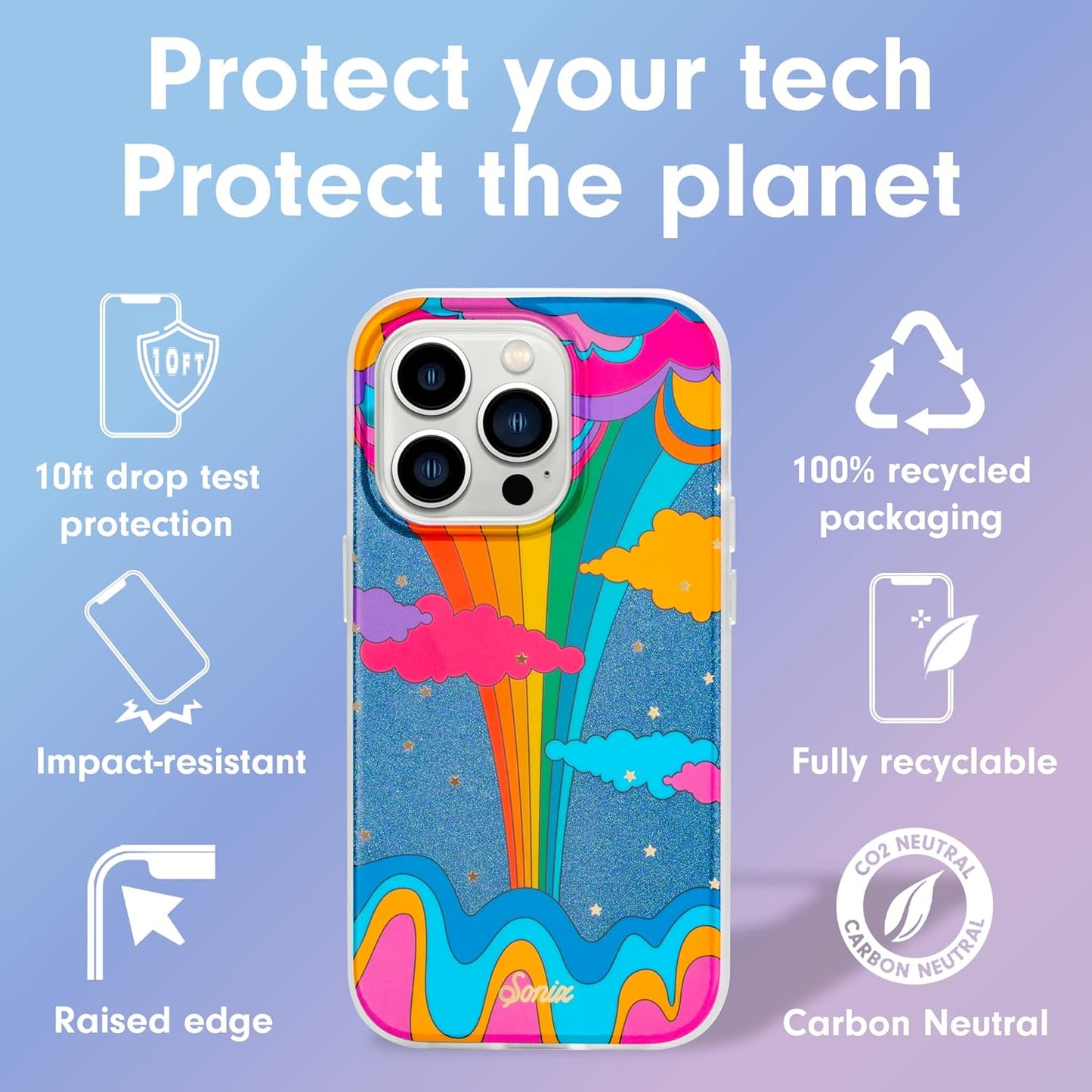Phone Case for iPhone 16 Pro Max | Compatible with MagSafe | 10ft Drop Tested | Lemon Gingham