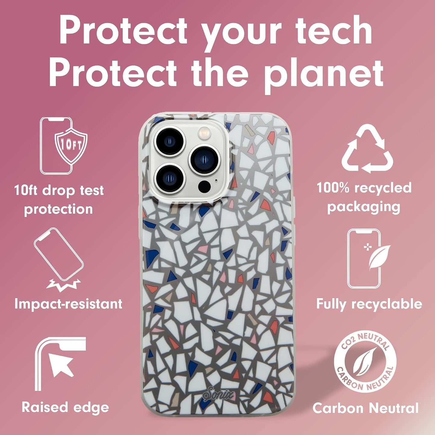 Phone Case for iPhone 16 Pro Max | Compatible with MagSafe | 10ft Drop Tested | Lemon Gingham