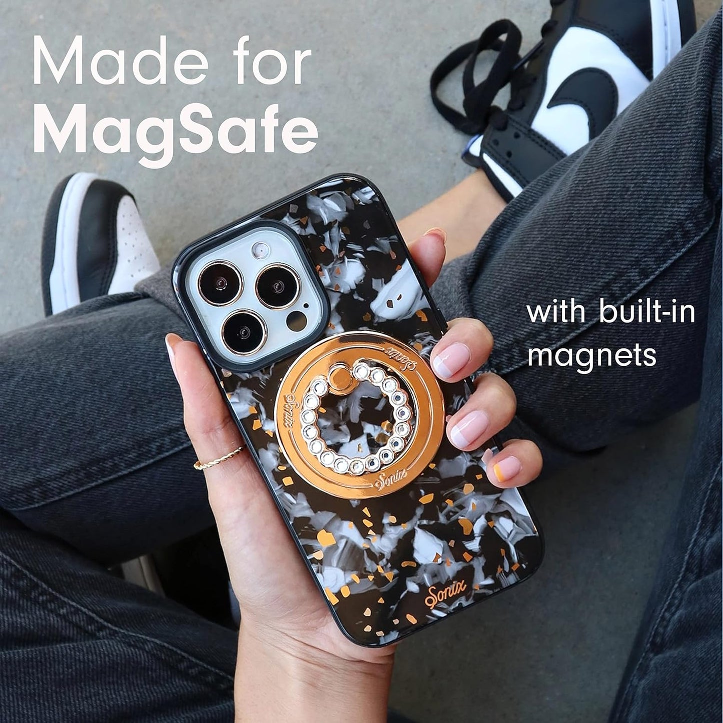Phone Case for iPhone 16 Pro Max | Compatible with MagSafe | 10ft Drop Tested | Lemon Gingham