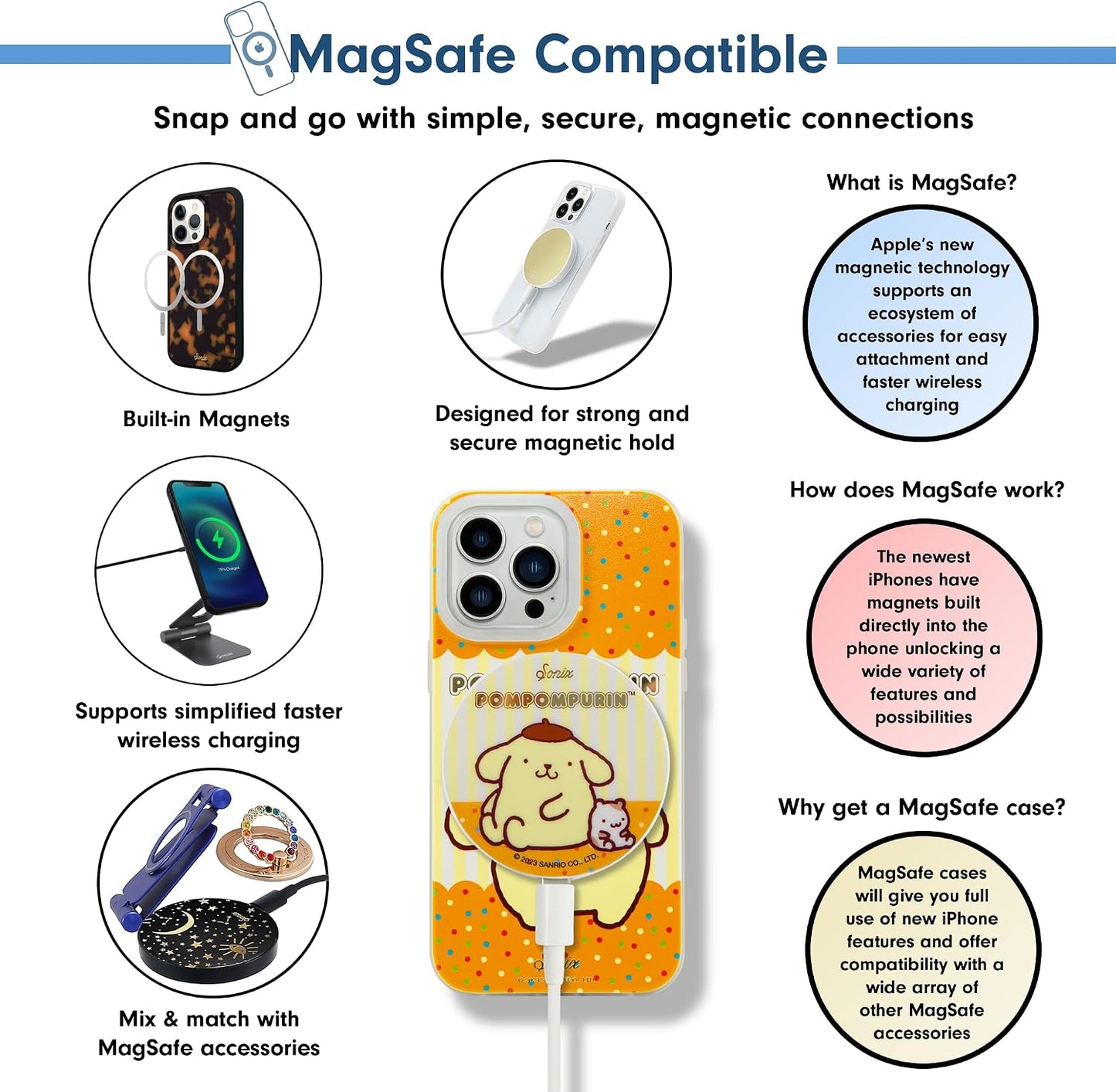 Phone Case for iPhone 16 Pro Max | Compatible with MagSafe | 10ft Drop Tested | Lemon Gingham