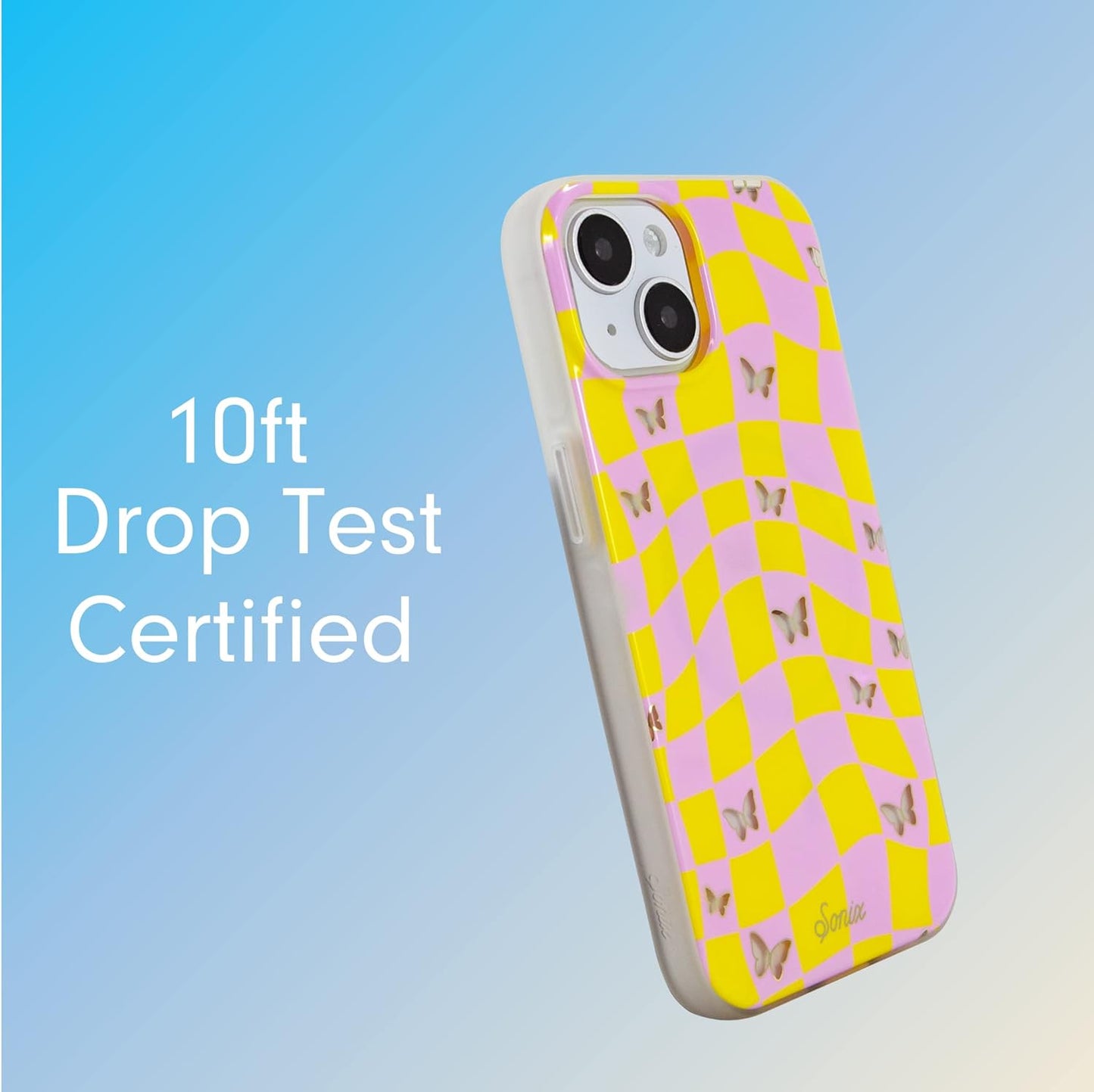 Phone Case for iPhone 16 Pro Max | Compatible with MagSafe | 10ft Drop Tested | Lemon Gingham