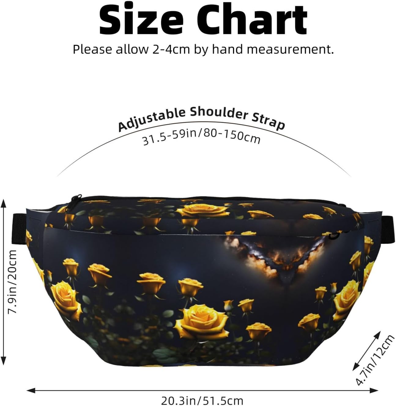 Beautiful yellow roses Running Waist Pack-No-Bounce Phone Holder for Gym, Waterproof Crossbody Fanny Pack with Adjustable Belt