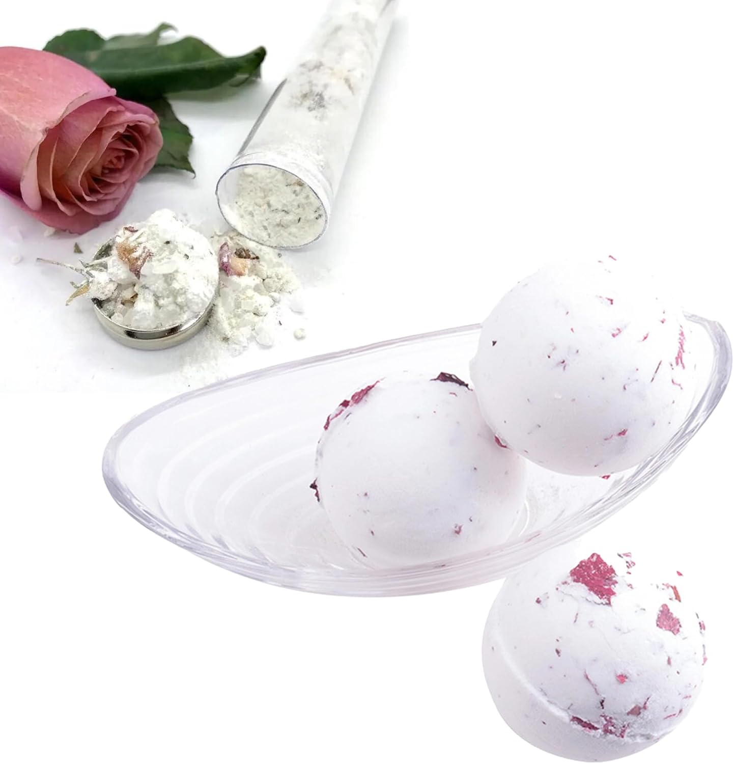Bath Bombs for Women Spa Gift Set with Lemon Oils Sea Salt Relaxing Birthday Gift for Her Bubble Bath Skincare