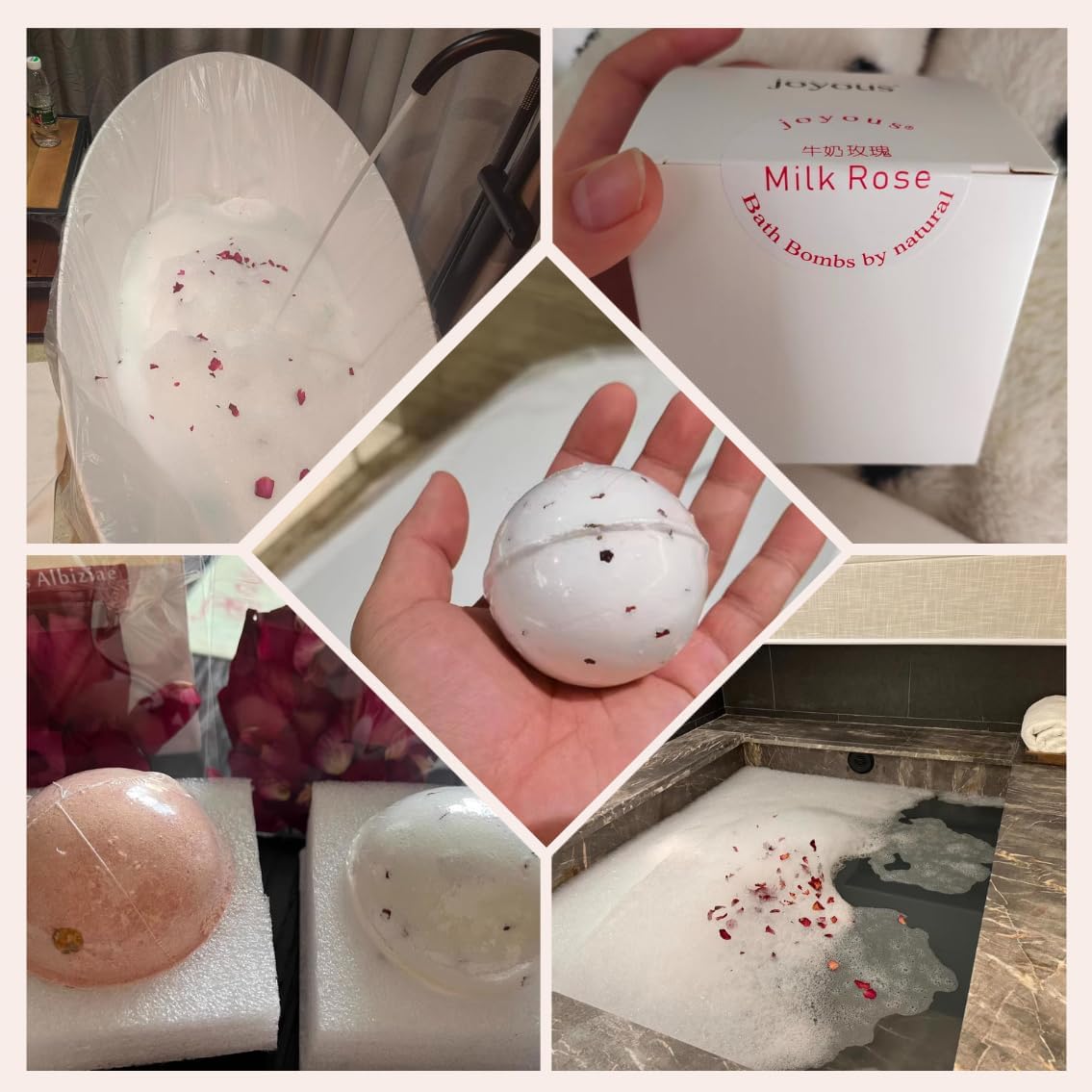 Bath Bombs for Women Spa Gift Set with Lemon Oils Sea Salt Relaxing Birthday Gift for Her Bubble Bath Skincare