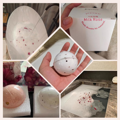 Bath Bombs for Women Spa Gift Set with Lemon Oils Sea Salt Relaxing Birthday Gift for Her Bubble Bath Skincare